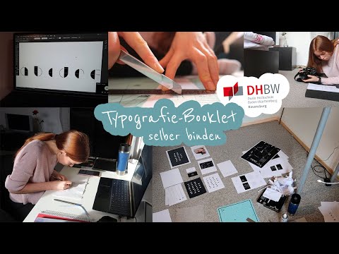 Ich binde mein Typografie-Booklet | Mediendesign 1. Semester