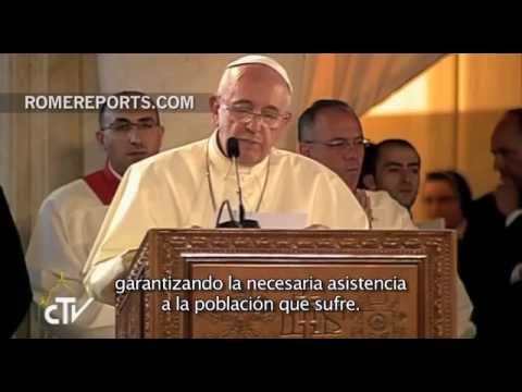 Francisco denuncia en Jordania el comercio de armas y pide “la conversión para estos criminales”