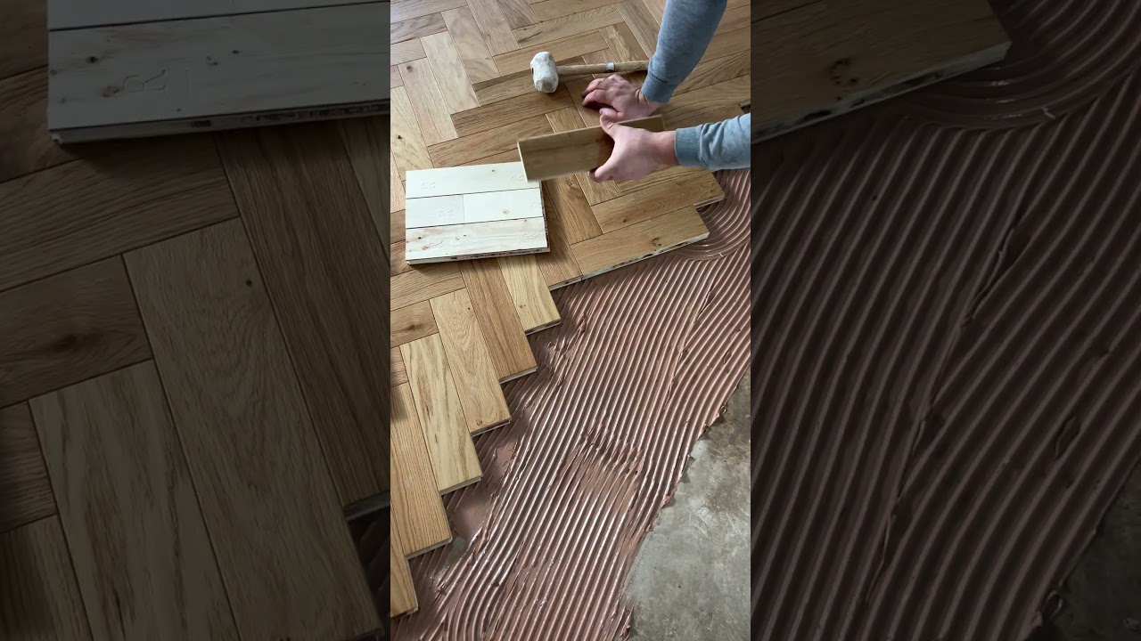 Easy Natural Oak Herringbone Installation!  #flooringsurgeons  #herringboneflooring  #diy