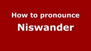 How to pronounce Niswander