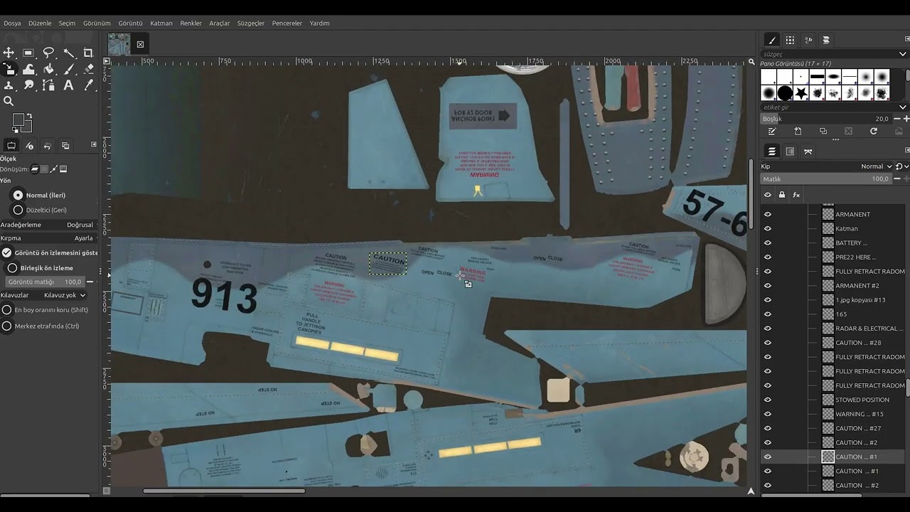 F4 Phantom2 - 4 different Changeble textures- Fully Rigged - Changable Decal-Text 3D Model