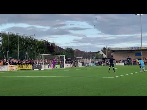 Joe Benn penalty goal for Littlehampton Town vs Saltdean United SCFA RUR Charity Cup Final 2022