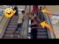 Cheek Touching Prank On Escalator 2 Girls Reaction Video Funny Prank Prankster Vinod