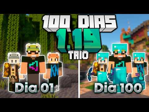 SOBREVIVI 100 DIAS MINECRAFT 1.19 EM TRIO - O FILME @RubioKn @helliiot