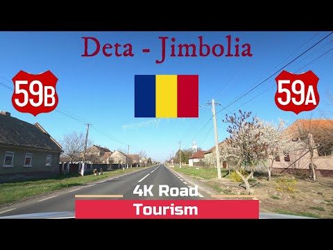 Driving Romania: DN59B & DN59A Deta - Jimbolia - 4k relaxing drive through The Banat Plains