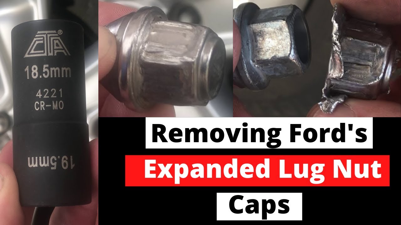 Remove Ford Lug Nuts with Decorative Caps along with Plugging a Tire