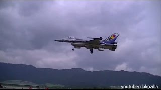 preview picture of video 'F16 -Belgian Air Force-Air Show flyby-loud-low landings-HD'