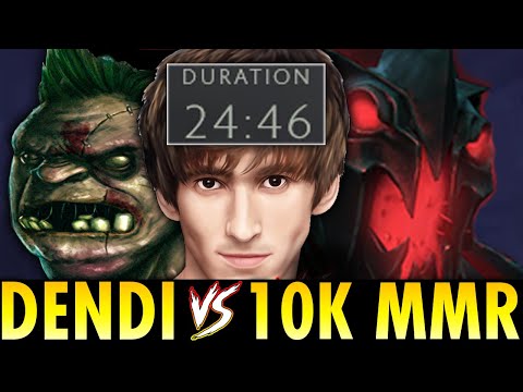 DENDI PUDGE vs 10K MMR!! OMG 24Mins GG!! Absolutely Legend | Genius Pudge