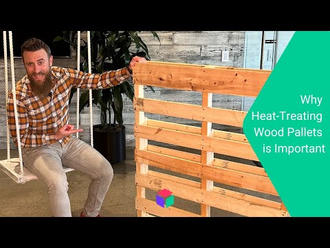 Heat treated wooden pallet