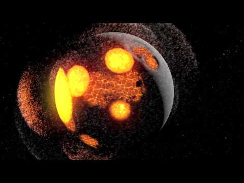 衝撃に打ちひしがれた月 (The Moon Battered by Impacts)