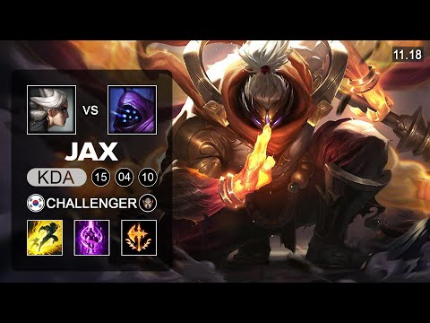 Jax Top vs Camille - KR Challenger - Season 11 Patch 11.18