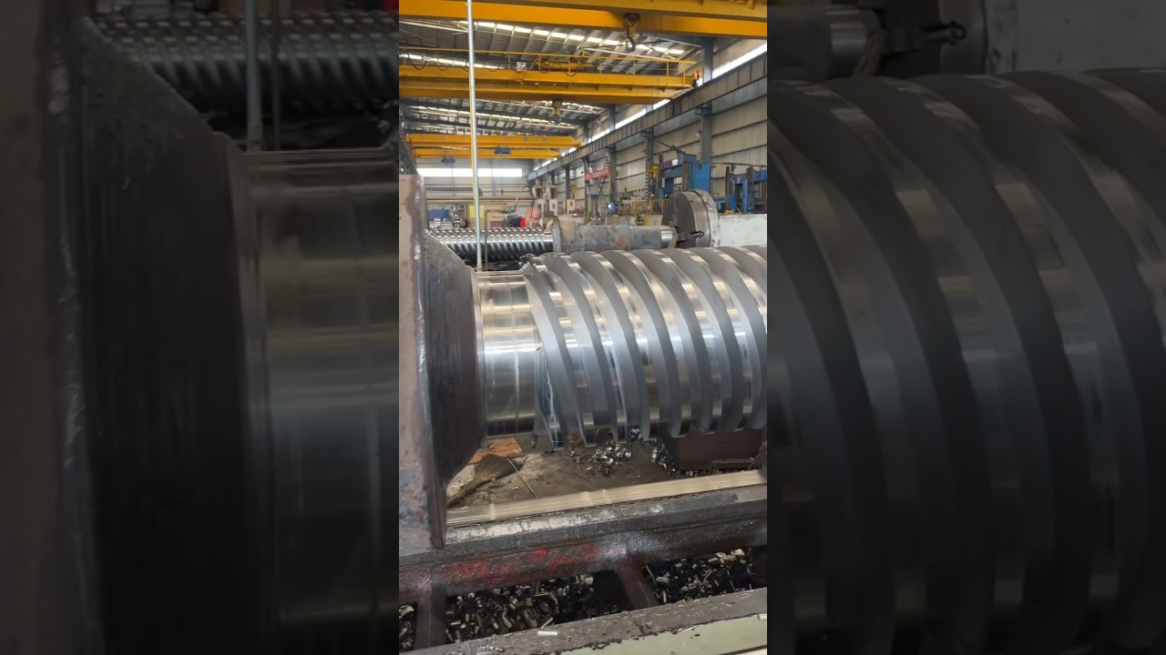 Giant Lathe in Action: Machining Massive Parts