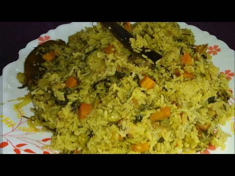 Mix Soppina Pulao/  ಮಿಕ್ಸ ಸೋಪ್ಪಿನ ಪುಲವ್ / How To Make Heathy Mix Soppina Pulao In Kannada Video