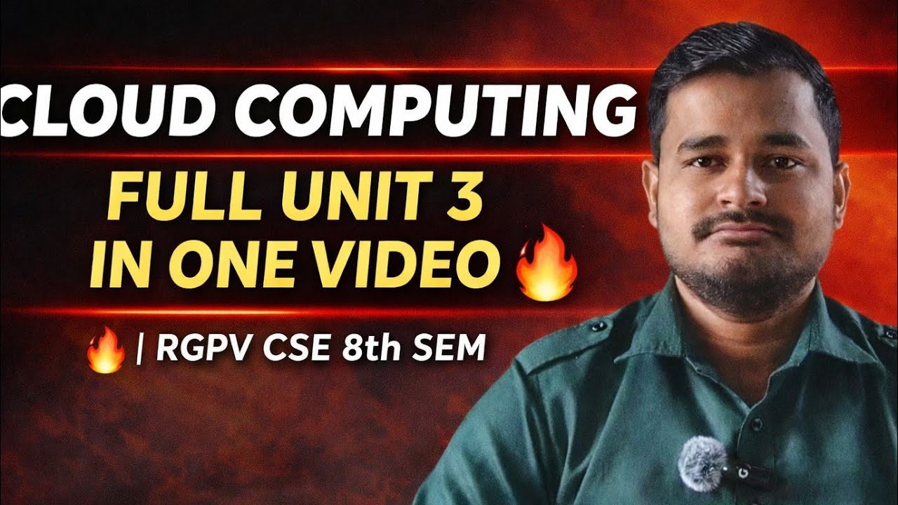 Cloud Computing Full Unit 3 in One Video 🔥 | RGPV CSE 8th Sem