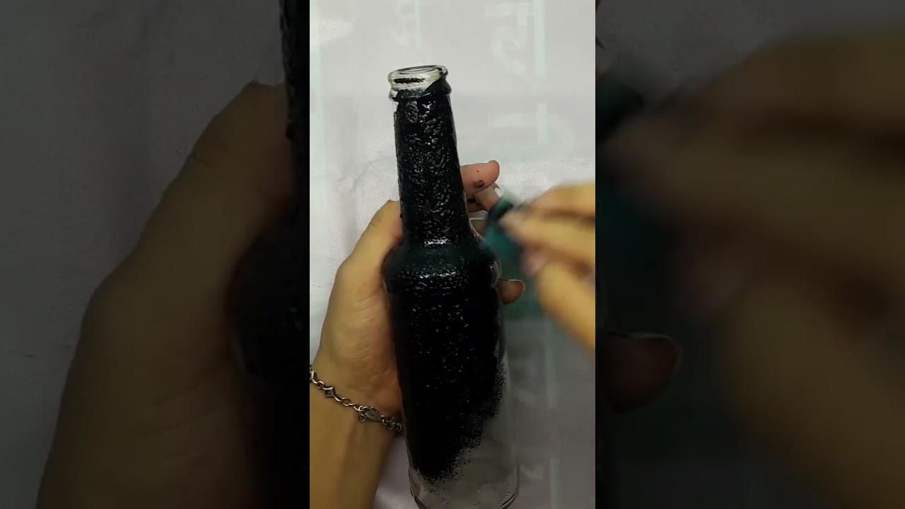 Glass bottle painting idea. #diycraft #shorts #dreamarts #handmade #glassbottlecraftidea