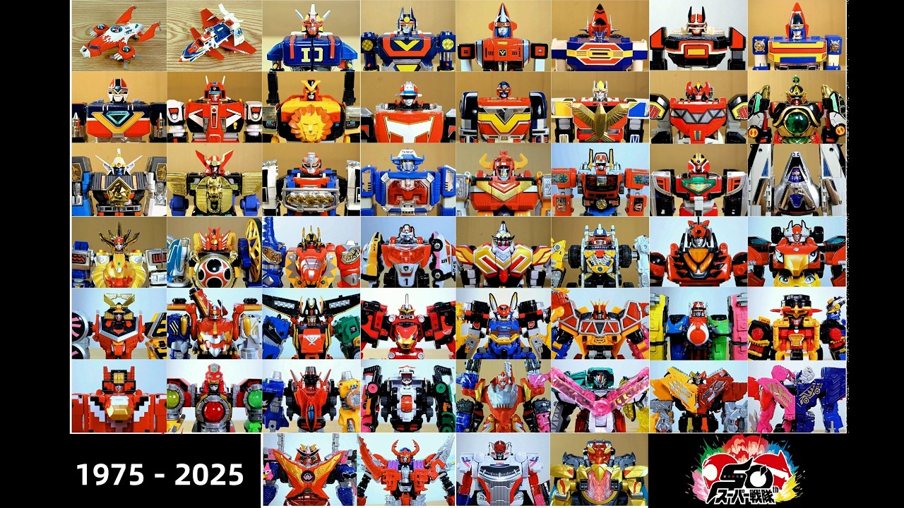 All Super Sentai Mecha & Robo, Goranger to Gozyuger 1975- 2025! スーパー戦隊メカ&ロボ全集、 ゴレンジャーからゴジュウジャーまで