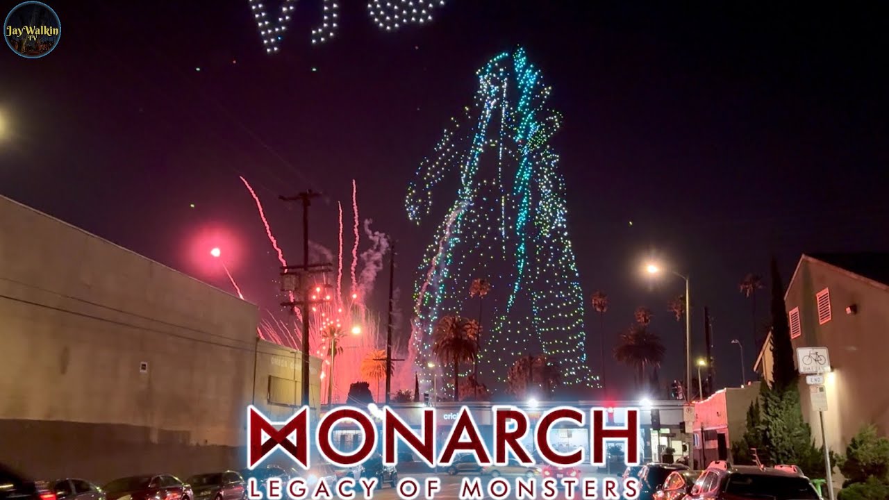 🚁 Godzilla & King Kong Invade Cemetery 🎬 | Hollywood, California 🇺🇸 [4K]