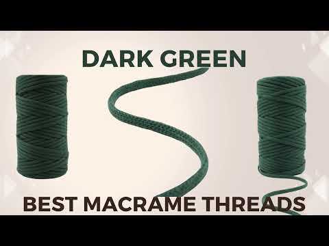 Dark Green Round Macrame Crochet Thread