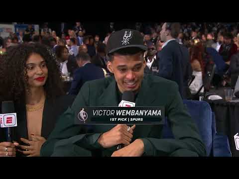 Victor Wembanyama Interview After Being Selected #1 Overall In The 2023 #NBADraft