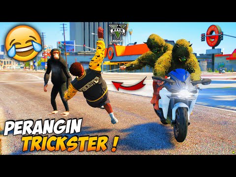 PERANGIN ANGGOTA TRICKSTER SEMUA TURUN KEJALAN ! (FUNNY MOMENTS) - GTA V ROLEPLAY INDONESIA