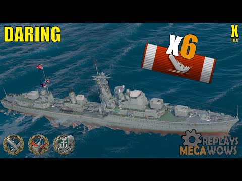 Destroyer Daring 6 Kills & 169k Damage | World of Warships Gameplay