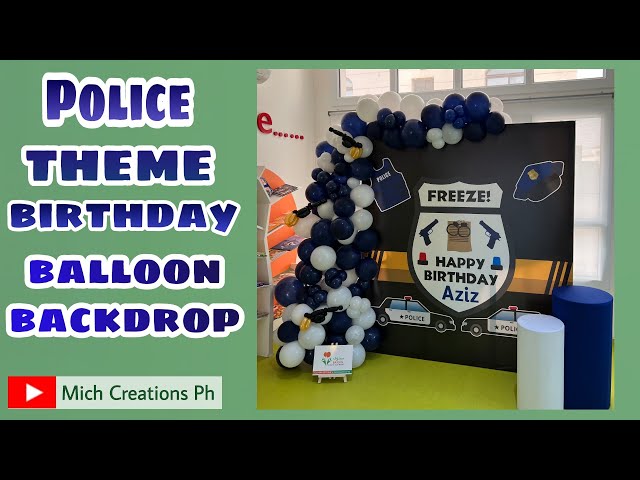 Vídeo relacionado con 30PCS Police Theme Birthday Party Decoration, Police Theme Balloon Set, Happy Birthday Banner Birthday Cake Decoration, DIY Cake Birthday Party, Party Decoration
