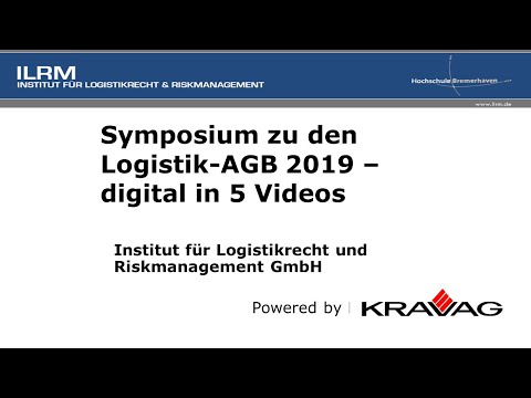 Logistik-AGB 2019 - Video 1 mit Prof. Dr. Thomas Wieske, ILRM