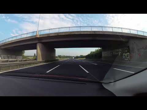 (Zeitraffer) Fahrt auf der Autobahn A4 nach Dresden