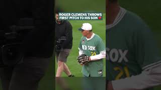 7x Cy Young Award winner Roger Clemens threw out the first pitch to his son, Kody Clemens ????