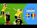 Bloedstollende slotfase in kwartfinale | samenvatting Zweden - België | EK 2022