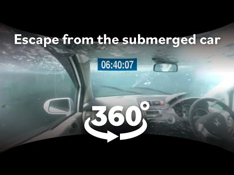 , title : '360-degree video! Escaping the submerged car [Virtual trial]'