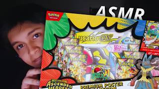 ASMR Mega Lucario Premium Poster Collection Opening (Relaxing Pokémon Pack Sounds)