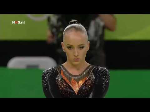 Rio Olympics 2016: Sanne Wevers wins gold on beam, Dutch television.