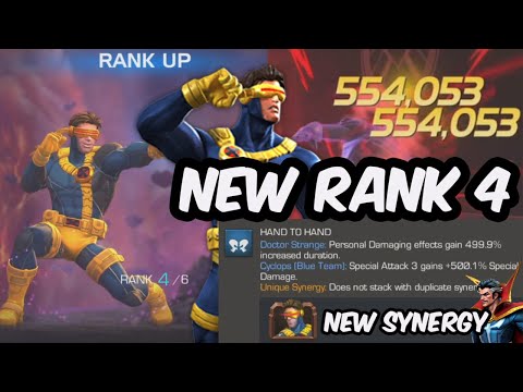 7 Star Cyclops Rank 4 Rank Up & Testing New Dr. Strange Synergy - Marvel Contest of Champions