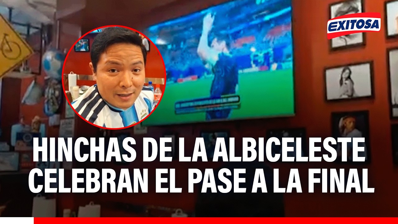 🔴🔵 Hinchas de la selección argentina celebran el pase a la gran final del mundial