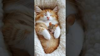 🐱🐭 Unlikely Friendship – Cat and Mouse Sleep Together! 😻💤
