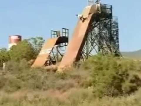 Skateboard World Record Longest and Highest Air Jump for Skateboarder Danny Way on Big Air Mega Ramp