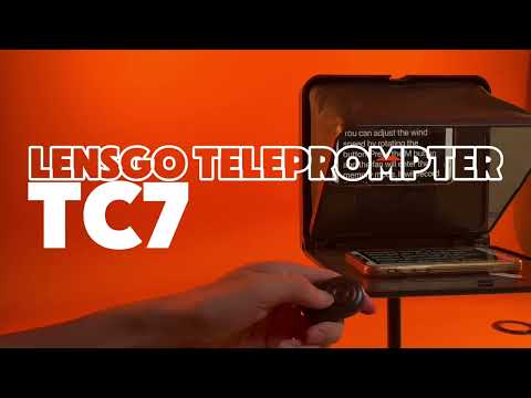 LENSGO TC7 Portable Teleprompter for Smartphones, Tablets & Select DSLR/Mirrorless Cameras video