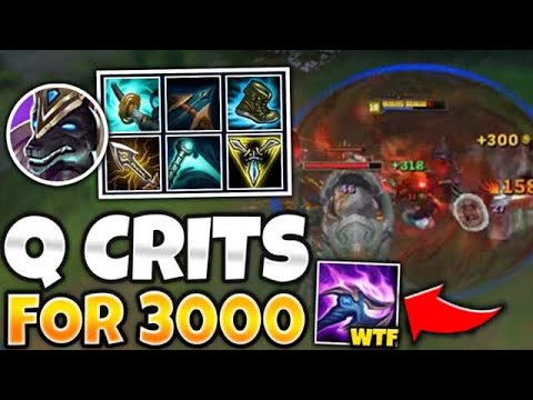 OMG! FULL CRIT NASUS HITS Q AND HEALS TO FULL! (3K DAMAGE CRITS) - League of Legends