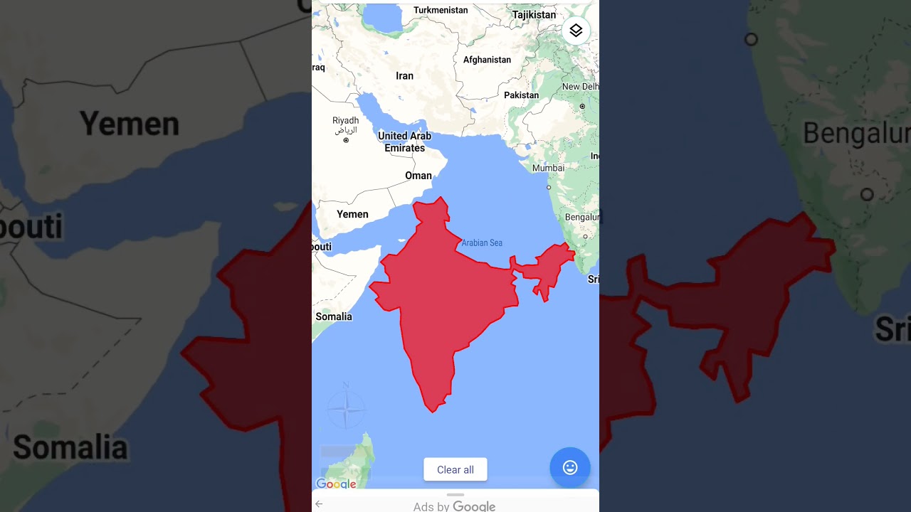 India vs Ethiopia size comparison #comparison #geography #map #mapping #usa #maps #india #asia #us