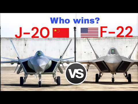 J-20 Mighty Dragon Vs F-22 Raptor | Gaint Stealthy Fighter Jet Comparison 🇨🇳🇺🇲