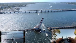 Mavic mini flys over abandoned bridge