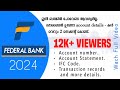 | FEDARAL BANK | ACCOUMT STATEMENT AND MORE DETILES | MALAYALAM 2023|