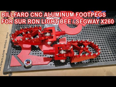Billfaro CNC Aluminum Footpegs for Sur Ron Light Bee / Segway X260