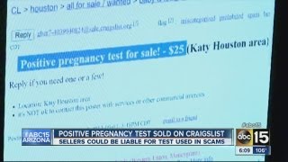 Positive pregnancy tests sold on Craigslist