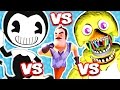 BENDY AND THE INK MACHINE vs HELLO NEIGHBOR vs FNAF (FNAF Nightmare Animatronics Jump Scare Me!!) BENDY AND THE INK MACHINE vs HELLO NEIGHBOR vs FNAF (FNAF Nightmare Animatronics Jump Scare Me!!)