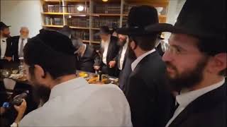 🎺ברשפי אש: המנהיג מרן ראש הישיבה רבי דוב לנדו בריקוד סוער לכבוד התורה והחתן בשמחת השבע ברכות לתלמידו