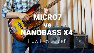Video thumbnail for PJB MICRO7 vs NANOBASS X4 ベースアンプ比較【ヘッドホン推奨】 by JES channel