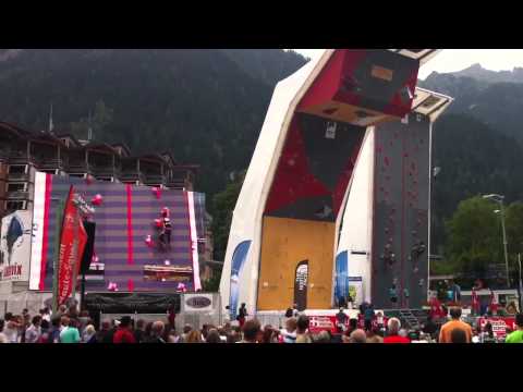 Men's qualifier world speed climbing comp Chamonix 2011