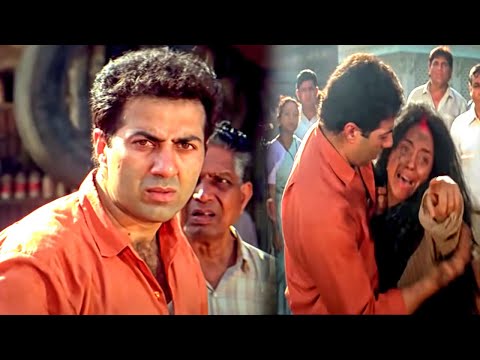 सनी देओल ने कातिया के गुंडों का क्या हाल किया जब गुंडों ने पागल औरत को बीच बाजार में मारा